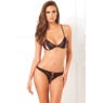 Peekaboo Bra & Crotchless Thong 2-Piece Set by Rene Rofe, , large