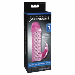 Fantasy X-Tensions 6.25&quot; Vibrating Couples Cock Cage, , large