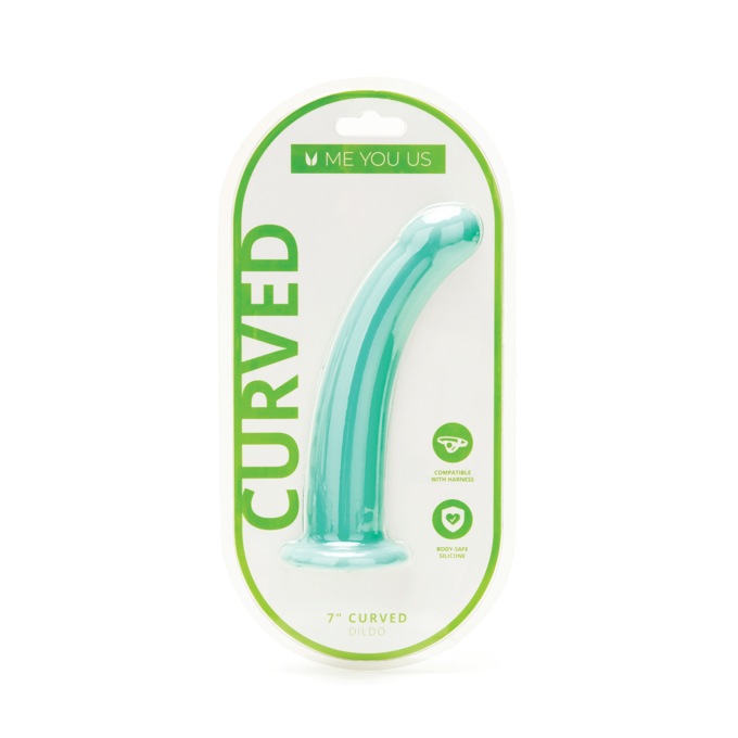 ME YOU US Curved Silicone 7" Dildo, , large