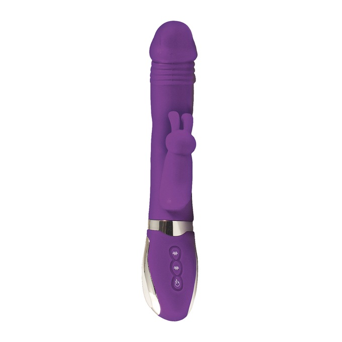 Heat up Bunny Rechargeable Silicone Warming Vibrator, , large