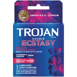 3-pack Trojan Double Ecstasy Condoms, , large