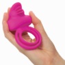 Silicone Rechargeable Dual Flicker Enhancer Couples Ring, , large