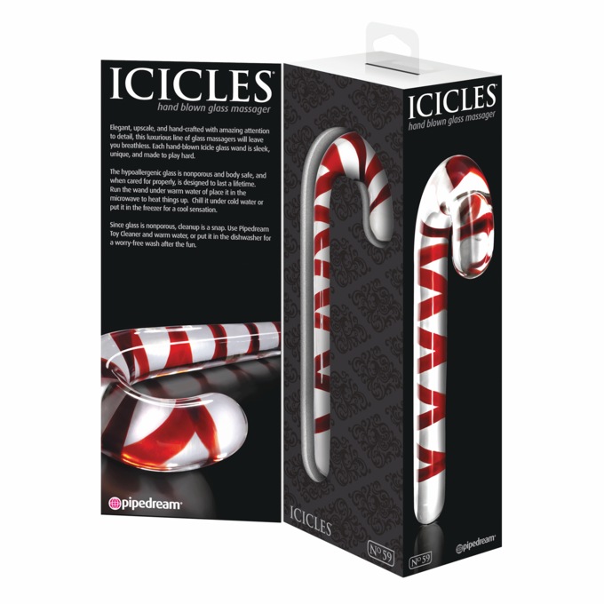 Icicles No. 61 Textured G-Sport 5” Dildo, , large