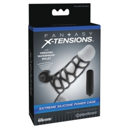 Fantasy X-Tensions Silicone Extreme Power Vibrating Cock Cage, , large