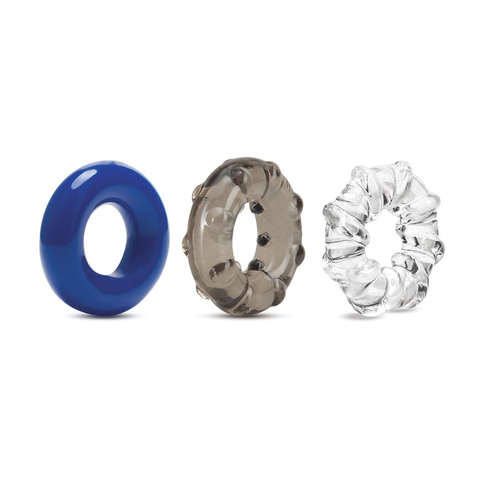 3-pack Stay Hard Triple Stretch Cock Rings, , large