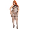 Plus-Size Seamless Lace Halter Bodystocking By Leg Avenue, , large